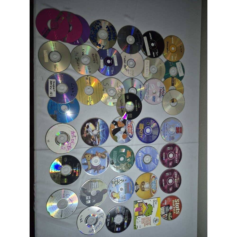 Mixed CD DVD PC Game Lot 40+ Discs GTA San Andreas SimCity Red Alert AS-IS...